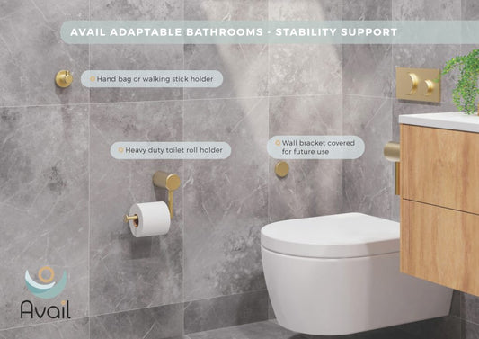 Customise your bathroom support with our Calibre Design.