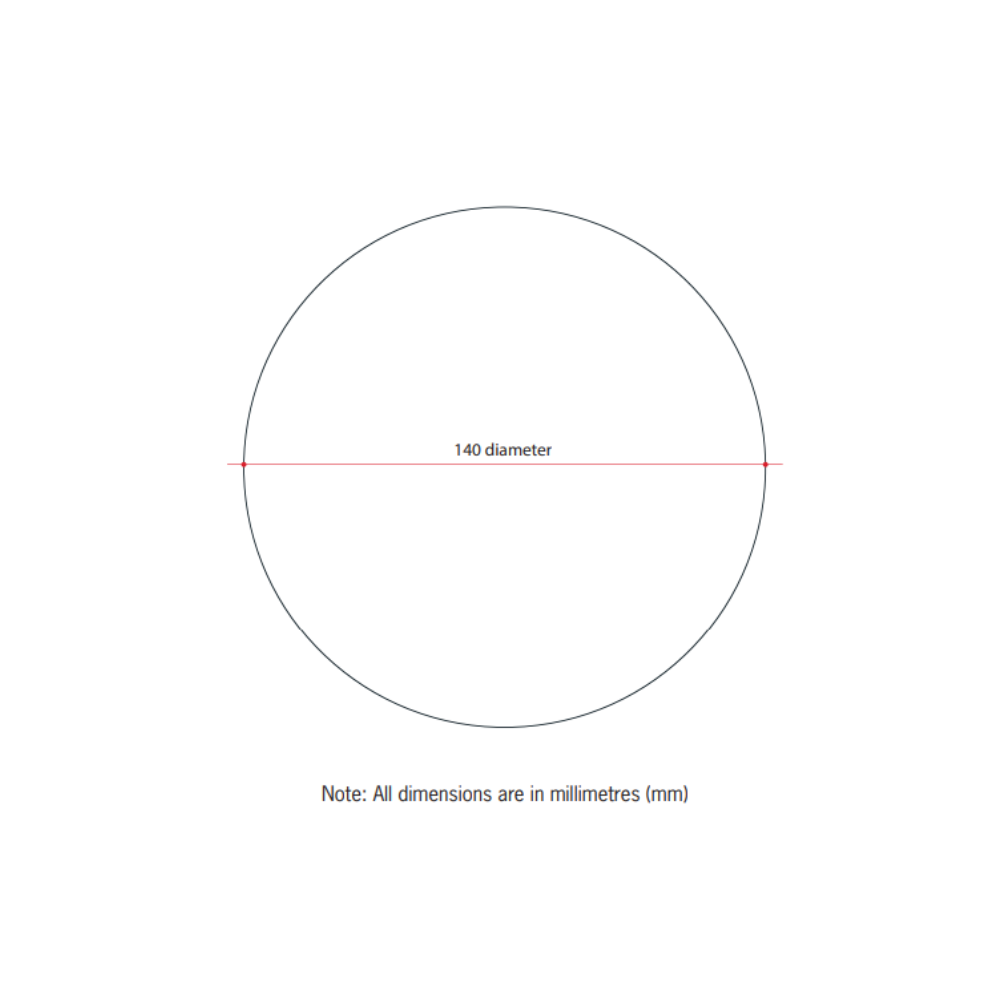 3x140mm Round Magnifying Makeup Mirror with Magnet and 140x400mm Metal Strip - RM1403M