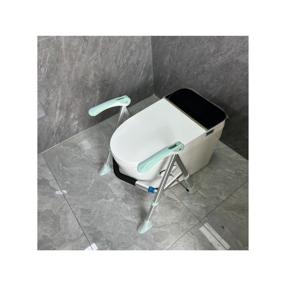 Bathroom Safety Bundle – Fold Up Shower Chair & Toilet Support Frame - S03F1C1