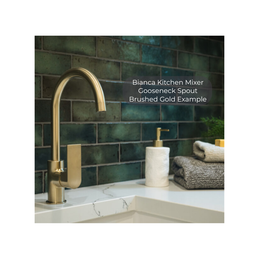 Bianca Kitchen Mixer Gooseneck Spout Chrome - NR321506CH