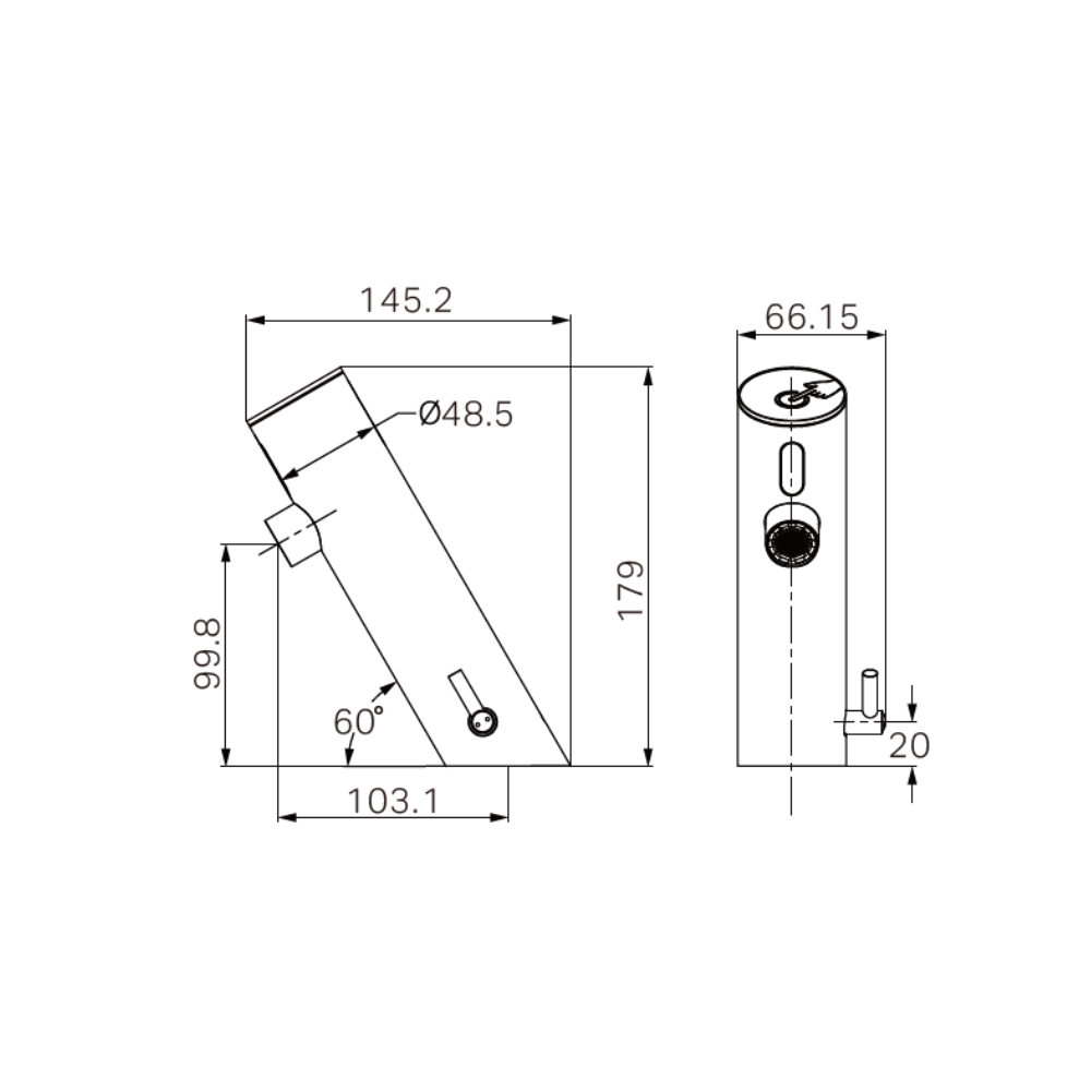 Commercial Sensor Mixer Brushed Nickel - NR406BN