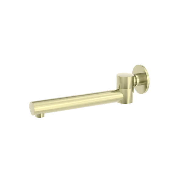 Dolce Wall Mounted Swivel Bath Spout Only Brushed Gold - NR202BG