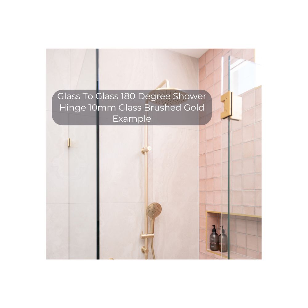 Glass To Glass 180 Degree Shower Hinge 10mm Glass Gun Metal - NRSH102aGM