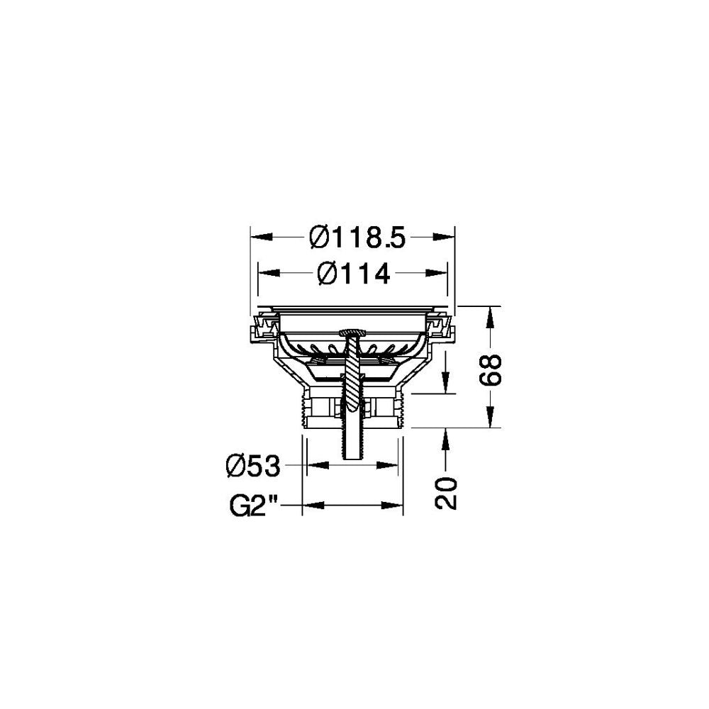 Kitchen Sink Basket Waste PVD Black - NRA708PB