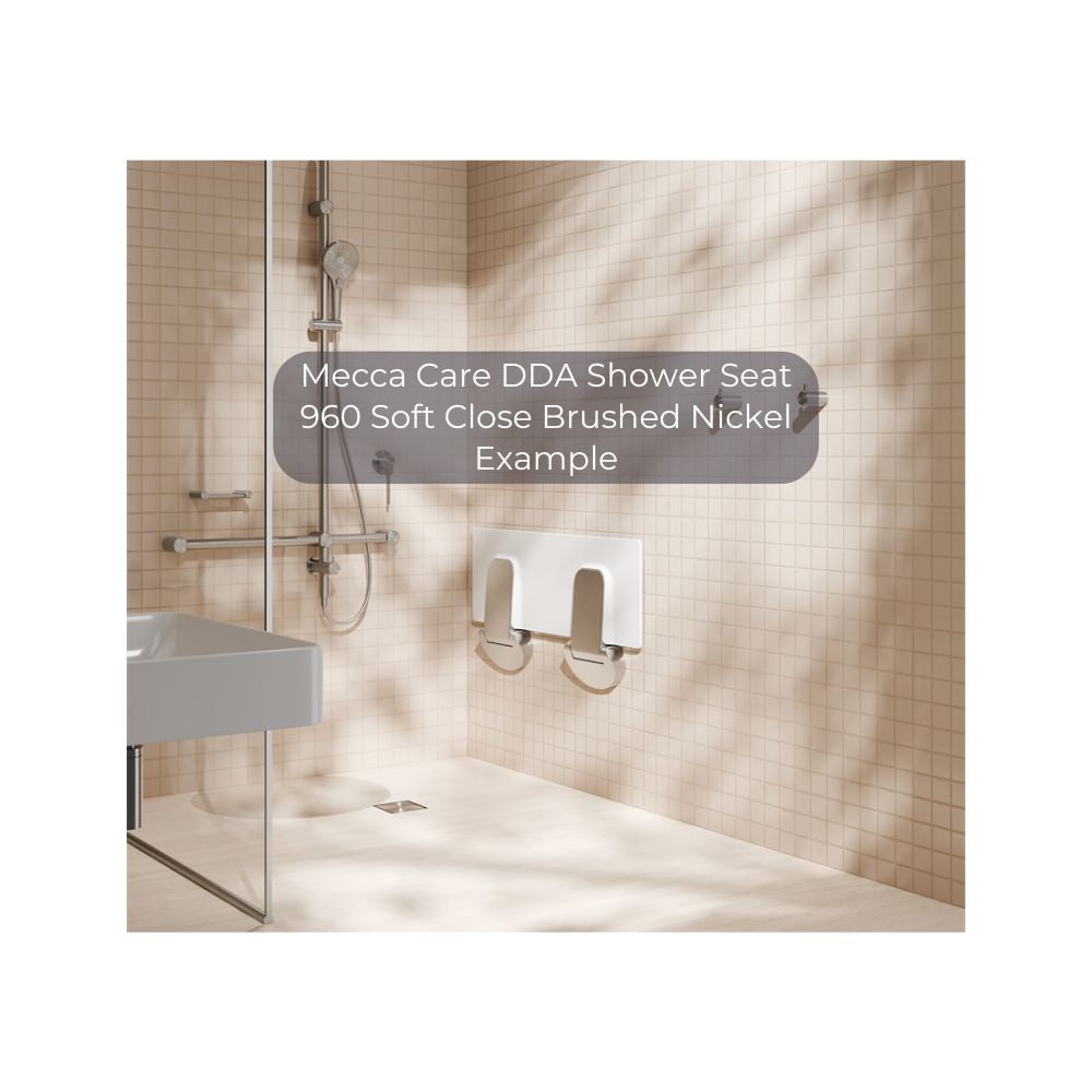Mecca Care DDA Shower Seat 960 Soft Close Gun Metal - NRCR0002GM