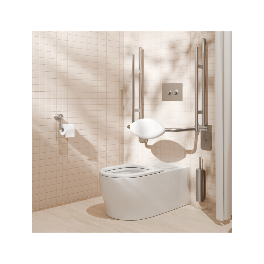 Mecca Care Foldable Toilet Support Arm Brushed Bronze (Due in stock late December) - NRCR0007BZ