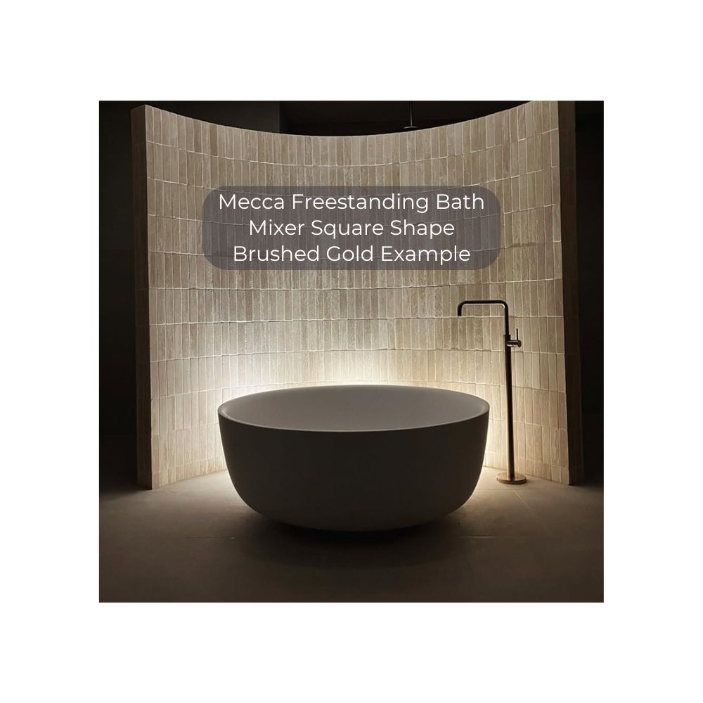 Mecca Freestanding Bath Mixer Square Shape Matte Black - NR221903bMB