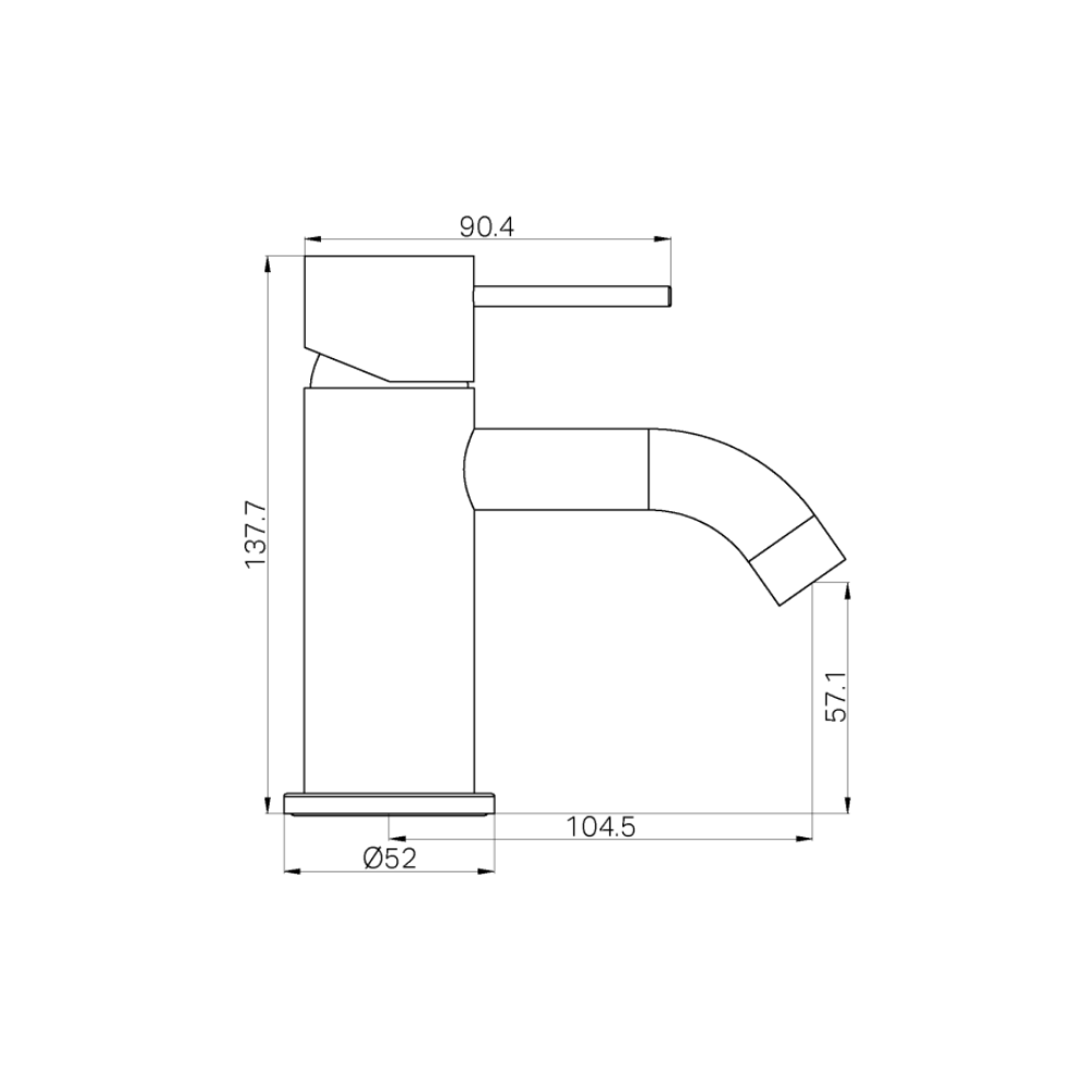 Mecca Mini Basin Mixer Brushed Bronze - NR221901FBZ