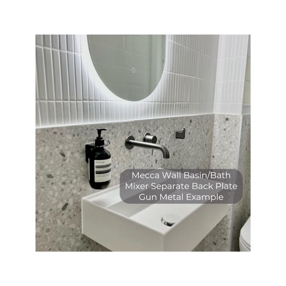 Mecca Wall Basin/Bath Mixer Separate Back Plate 120mm Brushed Bronze - NR221910c120BZ