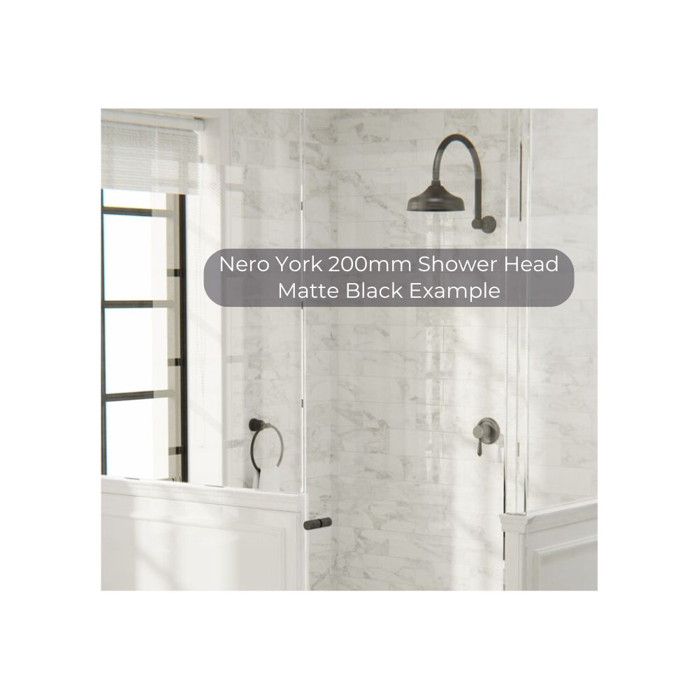 Nero York 200mm Shower Head Matte Black - NR508094MB