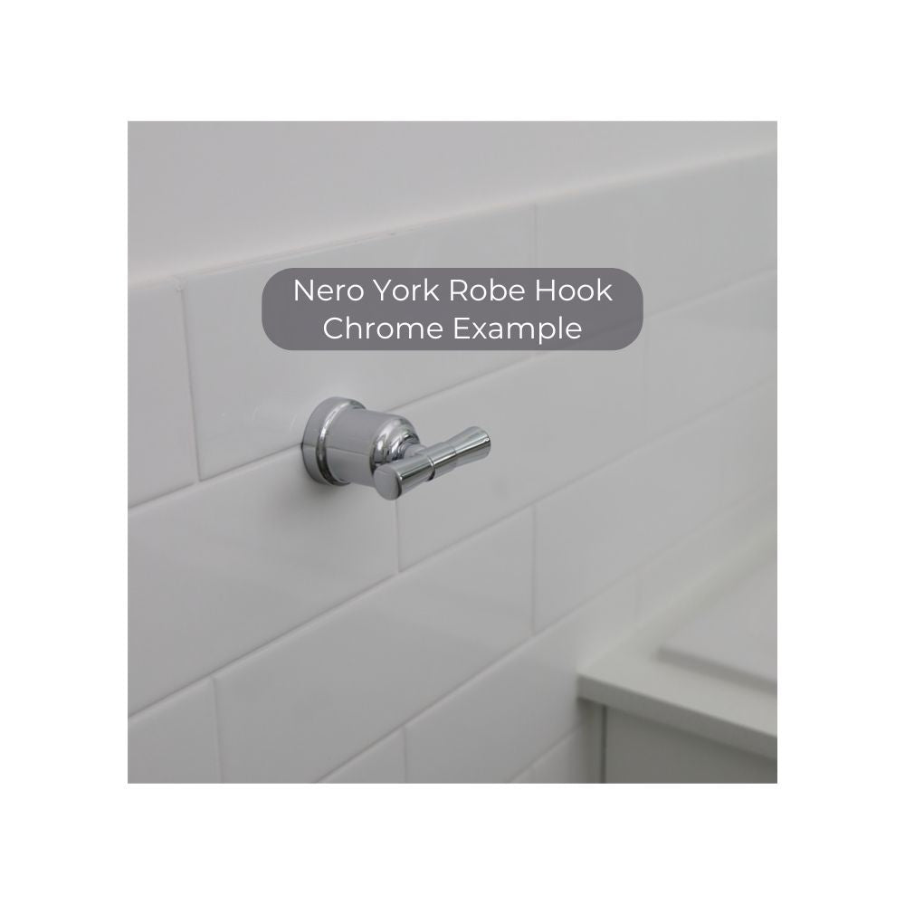Nero York Robe Hook Matte Black - NR6982MB