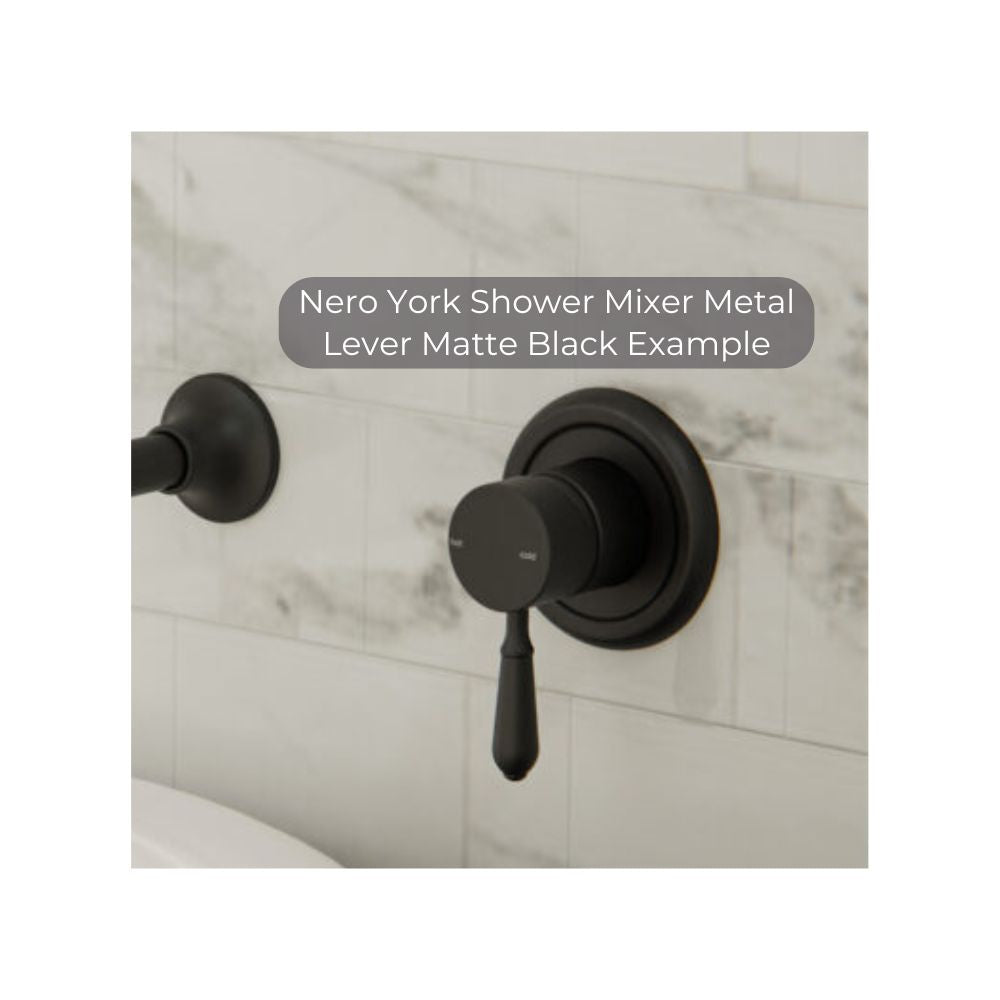 Nero York Shower Mixer Metal Lever Matte Black - NR69210902MB