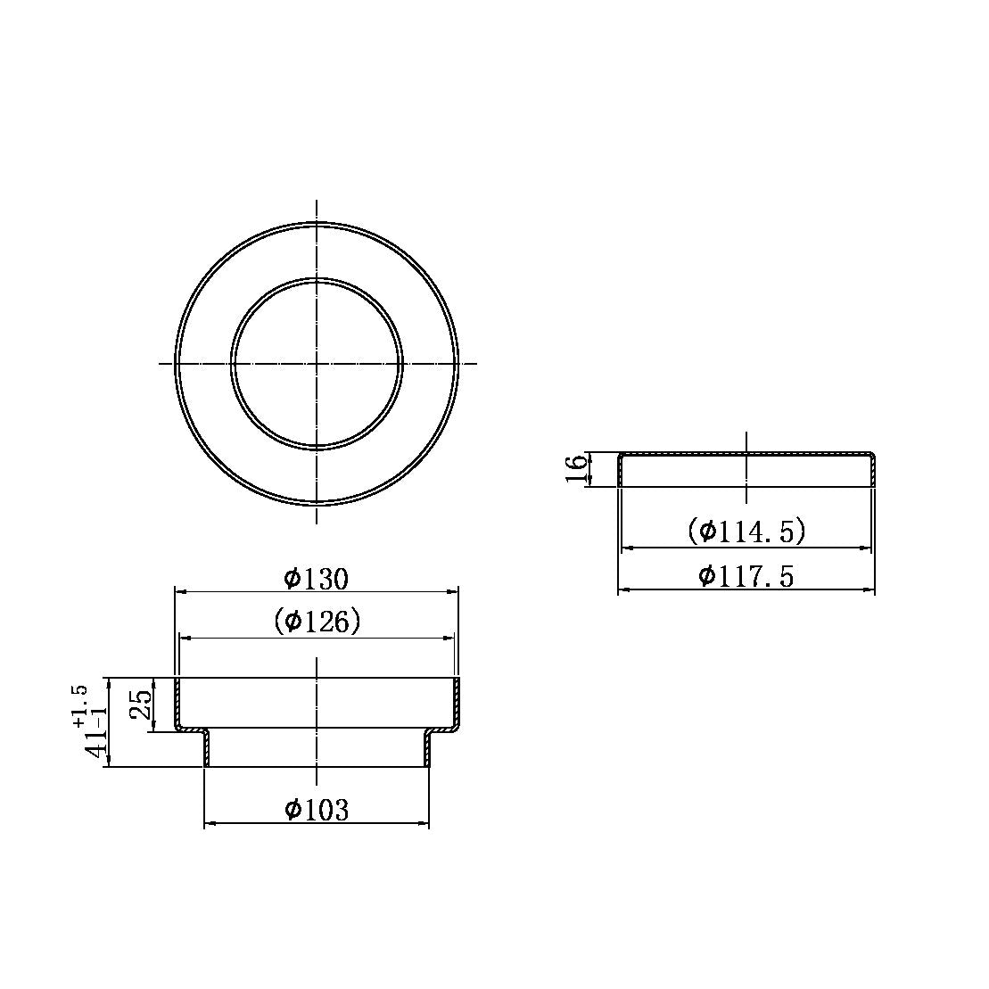 Round 130mm Tile Insert Floor Waste 100mm Outlet Brushed Nickel - NRFW005BN