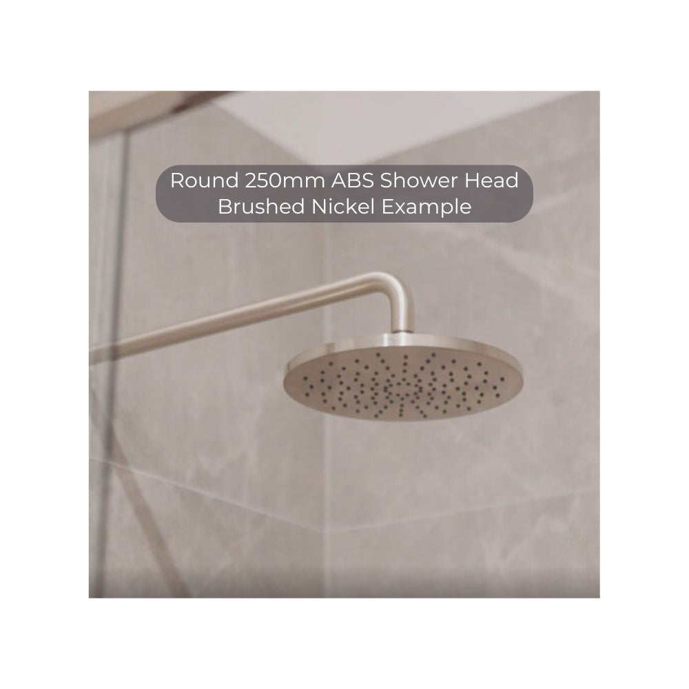 Round 250mm ABS Shower Head Brushed Nickel - NR508088BN