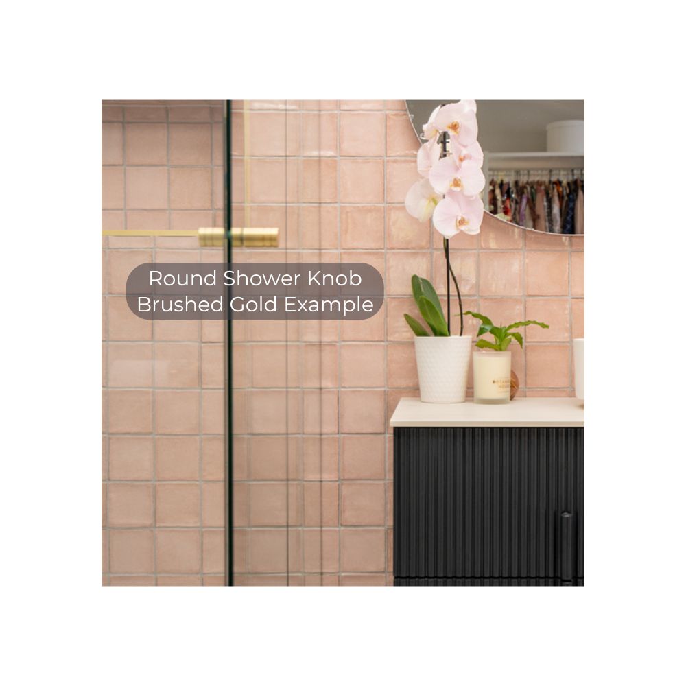 Round Shower Knob Brushed Bronze - NRSH301aBZ