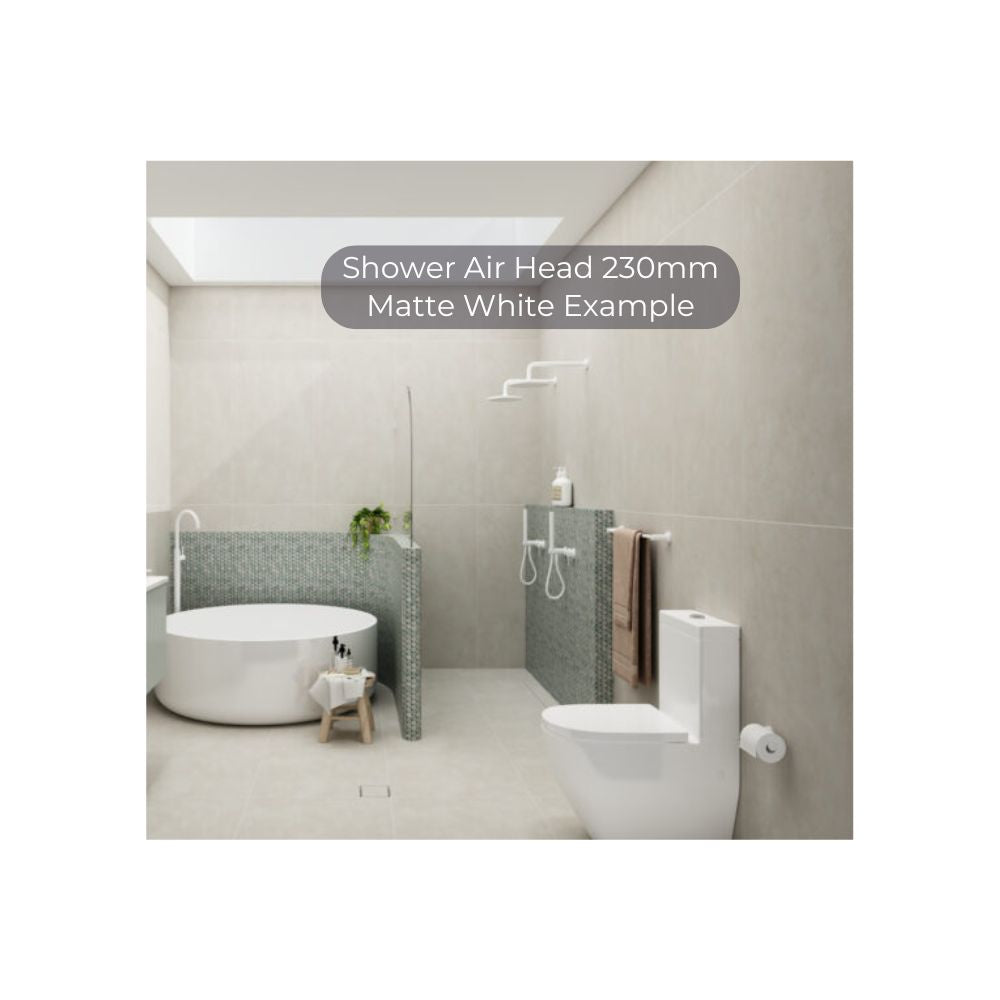 Shower Air Head 230mm Brushed Nickel - NR508076BN