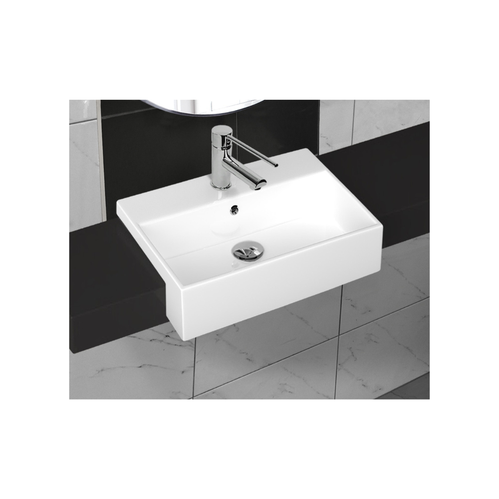 Washbasin Purity Semi Recessed Ceramic 500mm - ISV-10PL52050SV