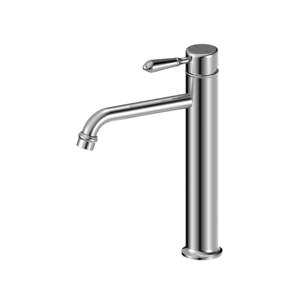 YORK STRAIGHT TALL BASIN MIXER WITH METAL LEVER CHROME