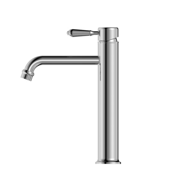 YORK STRAIGHT TALL BASIN MIXER WITH METAL LEVER CHROME