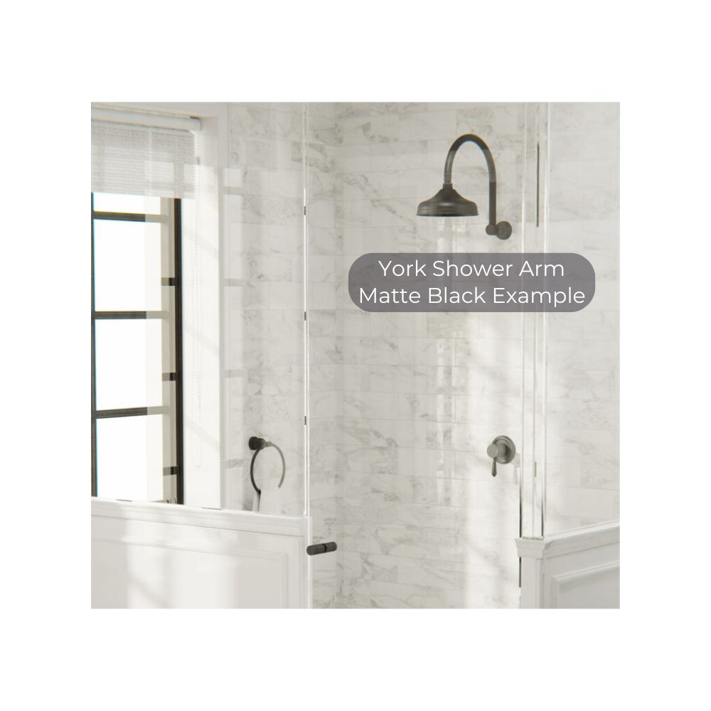 York Shower Arm Aged Brass - NR508AB