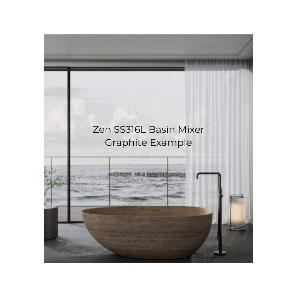Zen SS316L Freestanding Bath Mixer Graphite - NR162203A02GR
