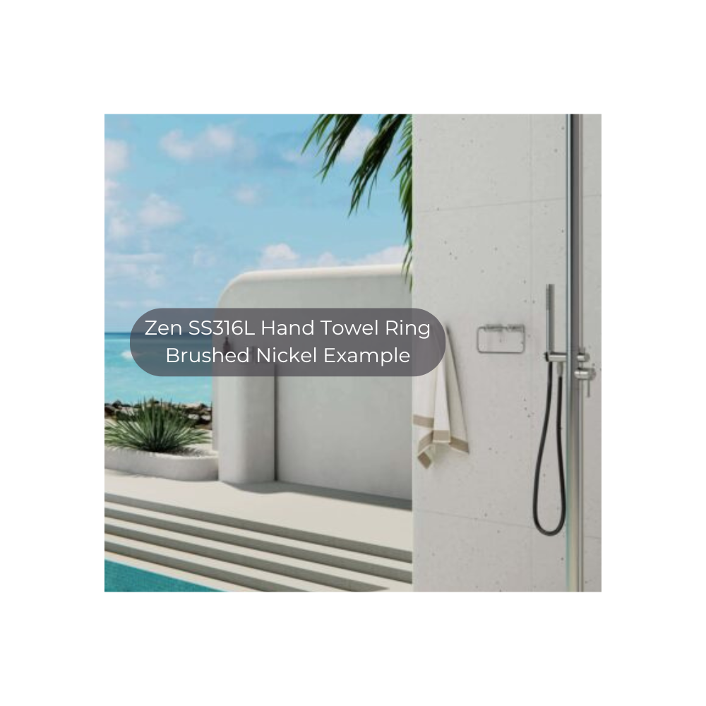 Zen SS316L Hand Towel Ring Brushed Bronze - NR1680BZ