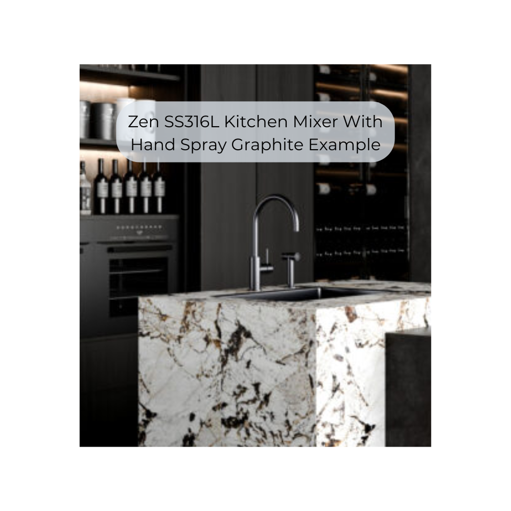 Zen SS316L Kitchen Mixer With Hand Spray Brushed Bronze - NR162208BZ
