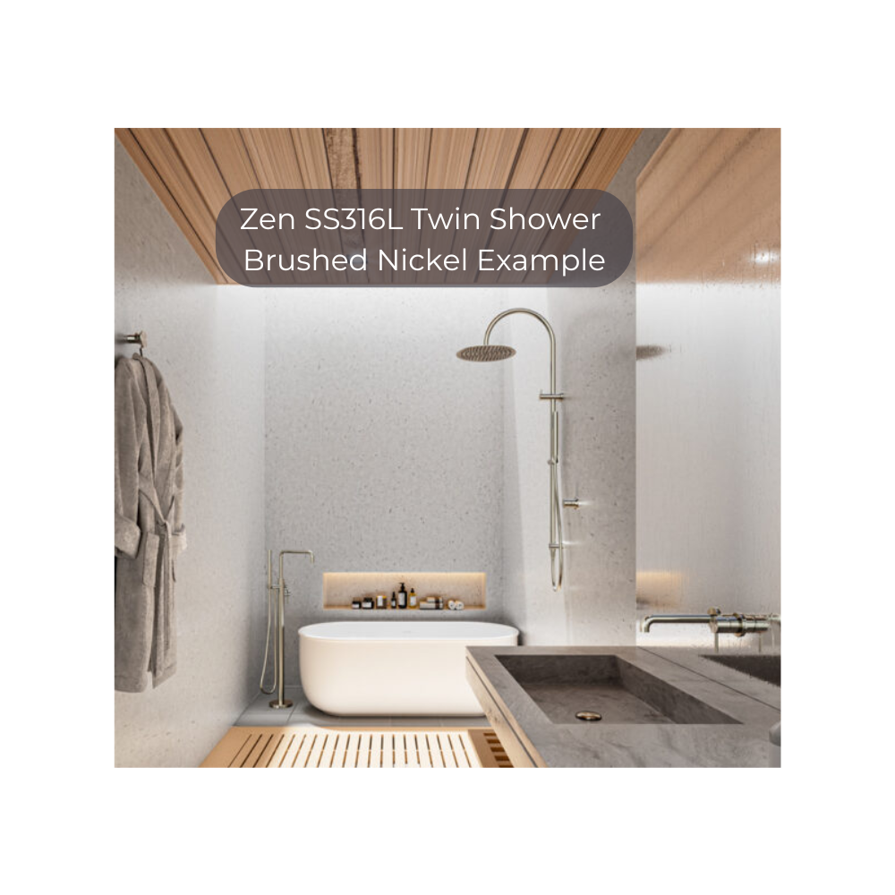 Zen SS316L Twin Shower Graphite - NR162205C02GR