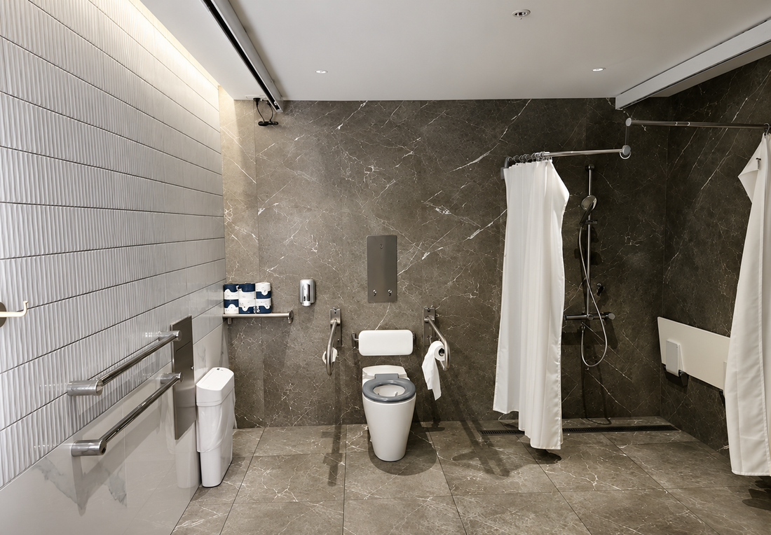 Sydney Airport Terminals - Delivering Stylish Accessible Bathroom Solutions