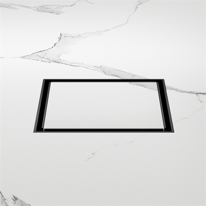 100mm Square Tile Insert Floor Waste 80mm Outlet Matte Black - NRFW009MB