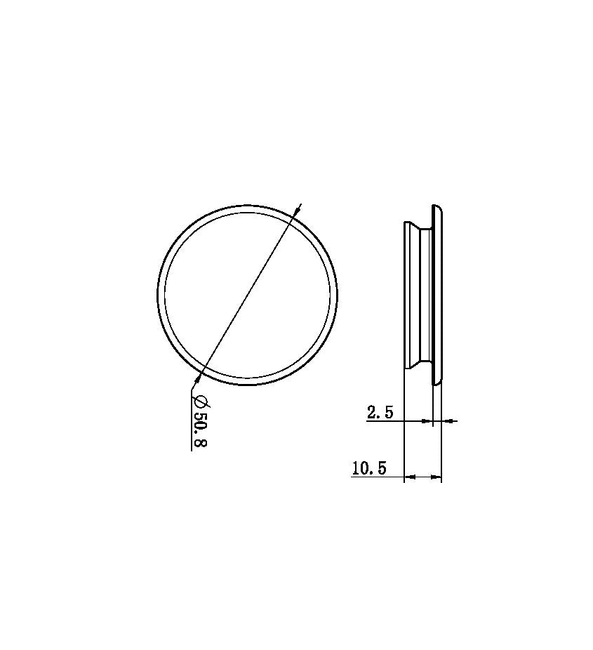 Calibre Mecca 32mm Grab Rail Removable Wall Bracket Cap Brushed Nickel - NRCR0004BN