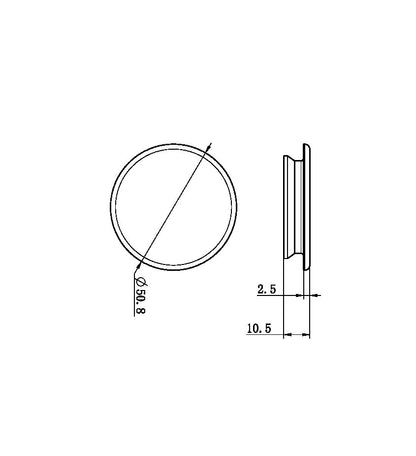 Calibre Mecca 32mm Grab Rail Removable Wall Bracket Cap Brushed Nickel - NRCR0004BN