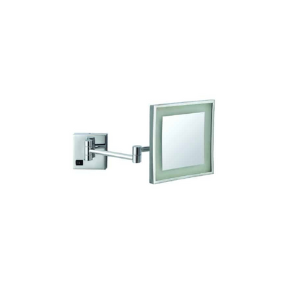 3x Magnification Chrome Wall Mounted Shaving Makeup Mirror, 200x200mm with Concealed Wiring - LS205CSMC