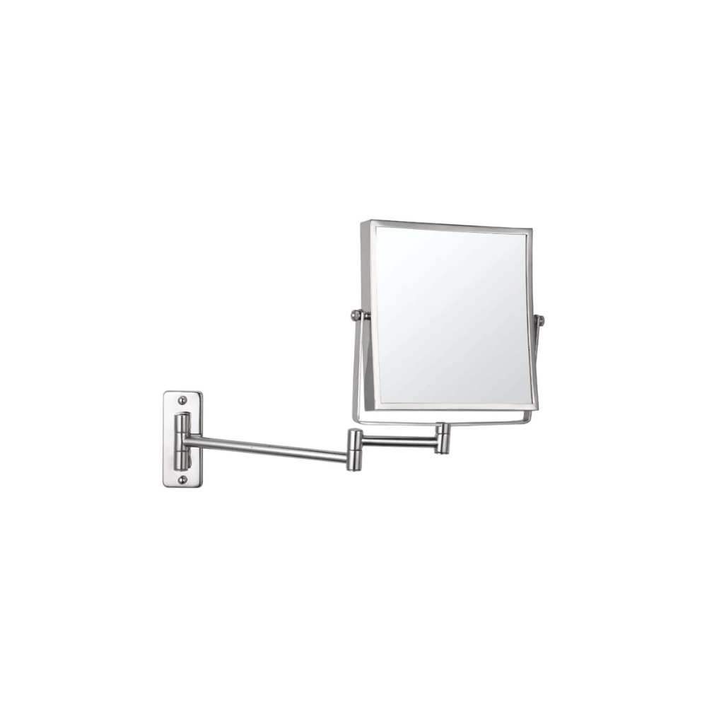 5x Magnification Chrome Wall Mounted Shaving Makeup Mirror, 200 x 200mm - S15SM