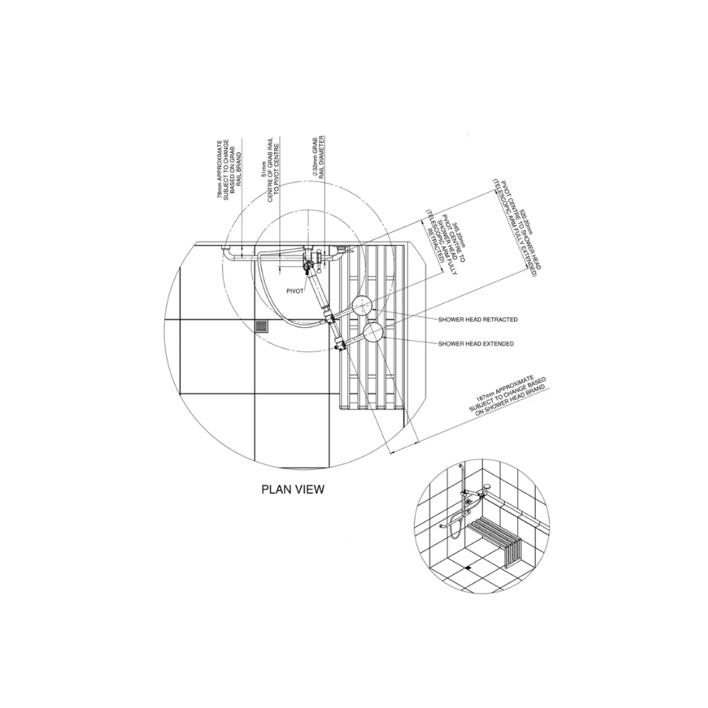 Shower Head Holder Aucuro - AUCSH