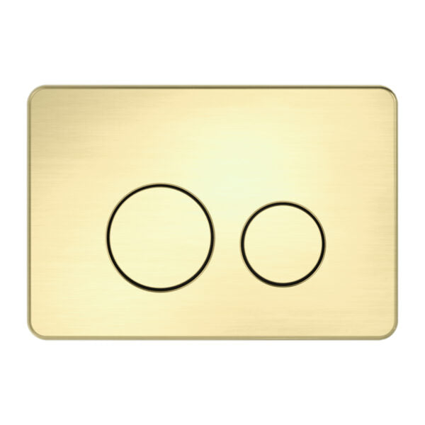 Ambulant and Standard In Wall Toilet Flush Button Plate Brushed Gold - NRPL001BG