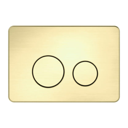 Ambulant and Standard In Wall Toilet Flush Button Plate Brushed Gold - NRPL001BG
