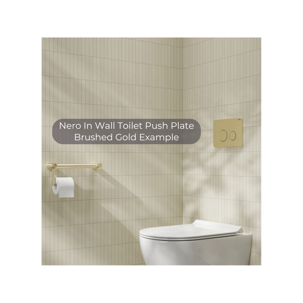 Ambulant and Standard In Wall Toilet Flush Button Plate Brushed Bronze - NRPL001BZ