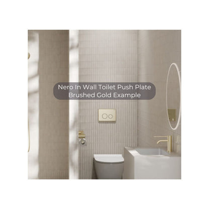 Ambulant and Standard In Wall Toilet Flush Button Plate Brushed Bronze - NRPL001BZ
