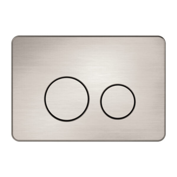 Ambulant and Standard In Wall Toilet Flush Button Plate Brushed Nickel - NRPL001BN