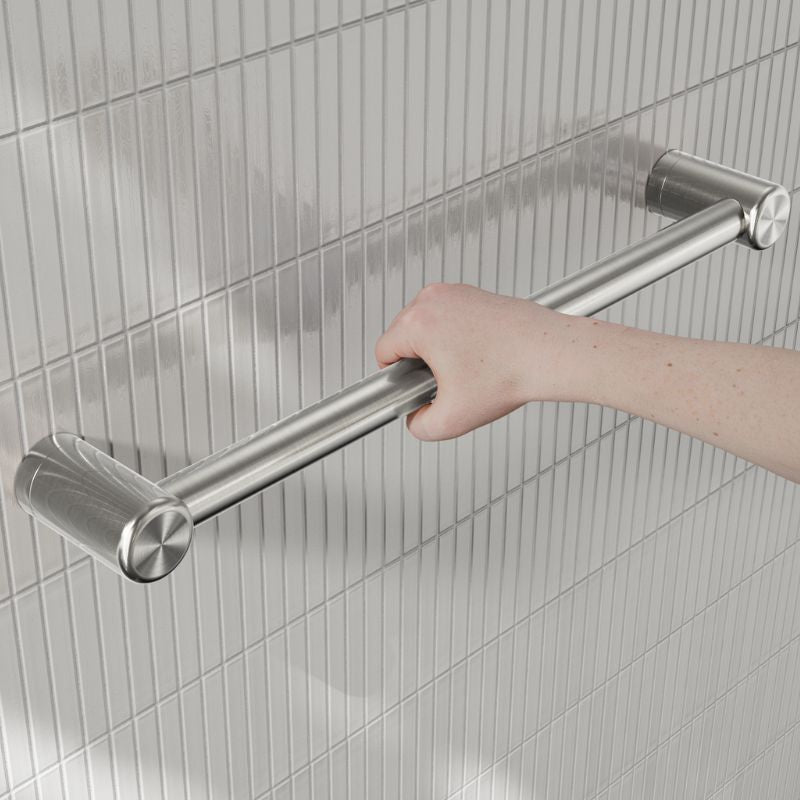 Calibre Mecca 25mm Grab Rail 450mm Brushed Nickel - NRCR2518BN