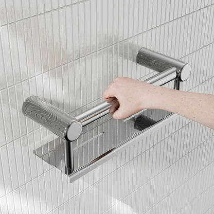 Calibre Mecca 25mm Grab Rail With Shelf 300mm Chrome - NRCR2512CCH
