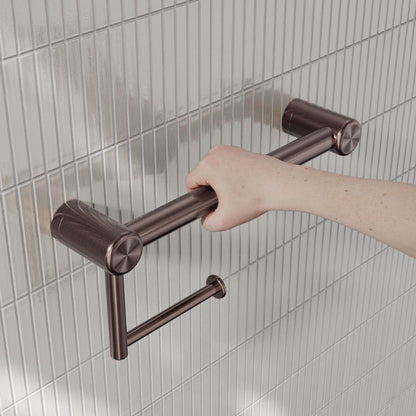 Calibre Mecca 25mm Toilet Roll Rail 300mm Brushed Bronze - NRCR2512ABZ