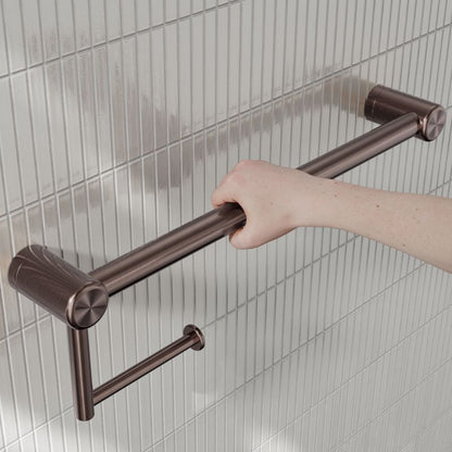 Calibre Mecca 25mm Toilet Roll Rail 450mm Brushed Bronze - NRCR2518ABZ