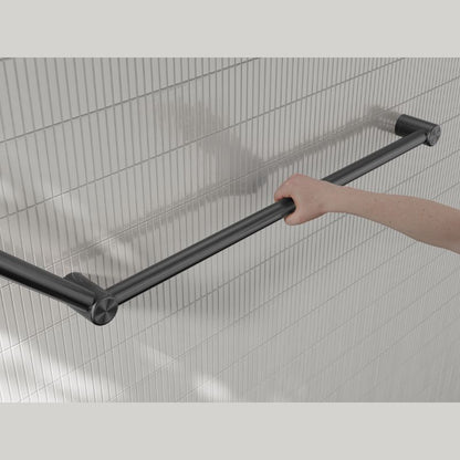 Calibre Mecca 32mm DDA Accessible Grab Rail Set 45 Degree 750x900mm Gun Metal - NRCR3245GM