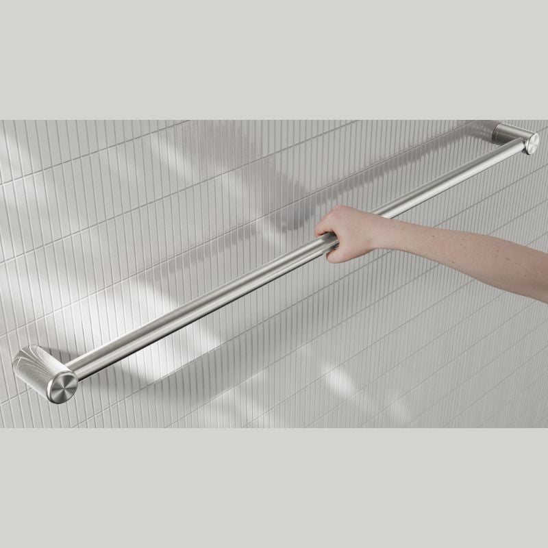 Calibre Mecca 32mm Grab Rail 1200mm Brushed Nickel - NRCR3248BN