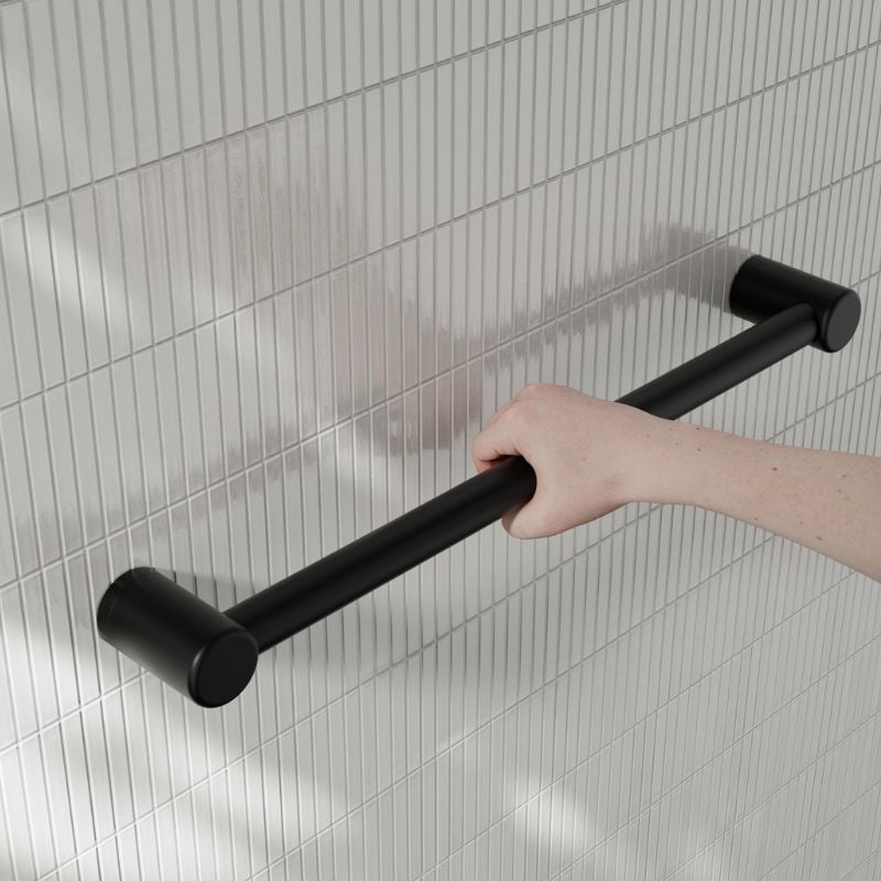 Calibre Mecca 32mm Grab Rail 600mm Matte Black - NRCR3224MB