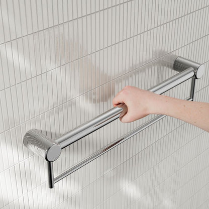 Calibre Mecca 32mm Grab Rail With Towel Holder 600mm Chrome - NRCR3224BCH