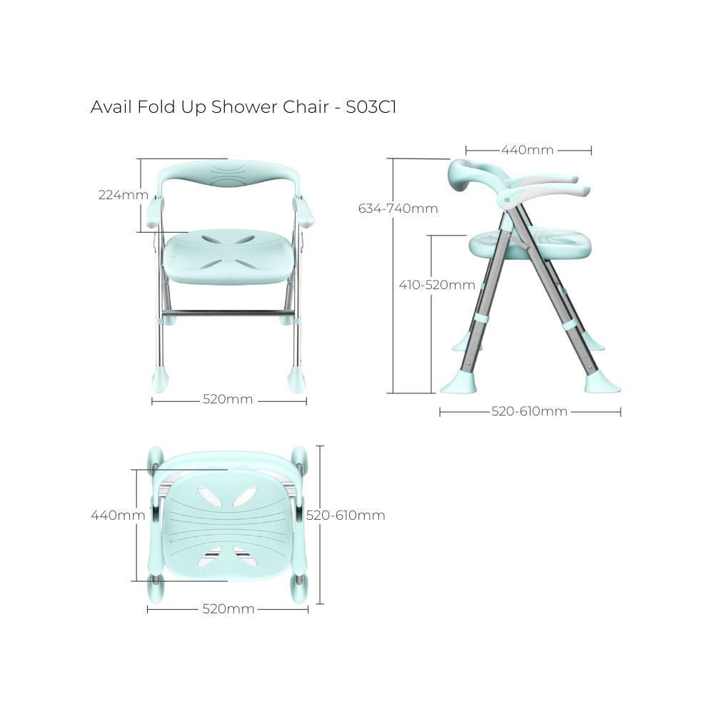 Avail Fold Up Shower Chair - S03C1