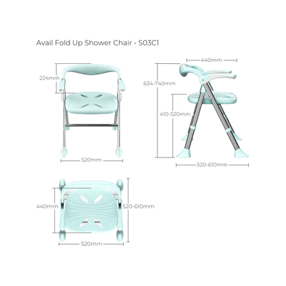 Avail Fold Up Shower Chair - S03C1
